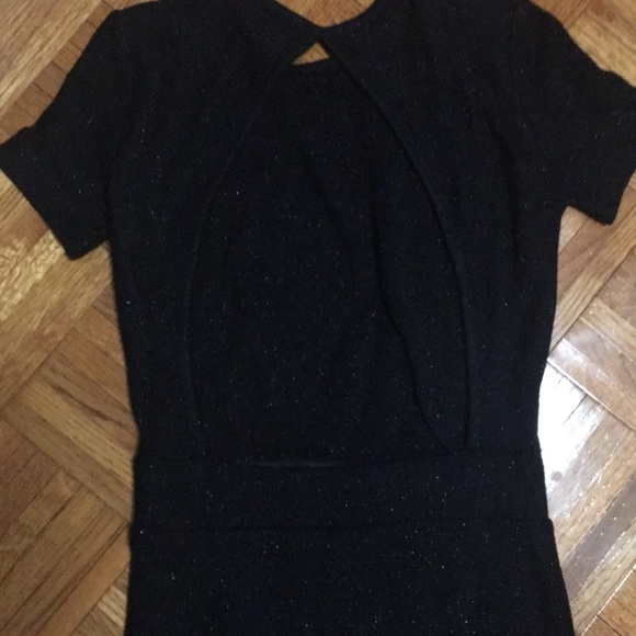 ZARA Knit Black Midi Open Back Dress Size Small - Picture 12 of 15